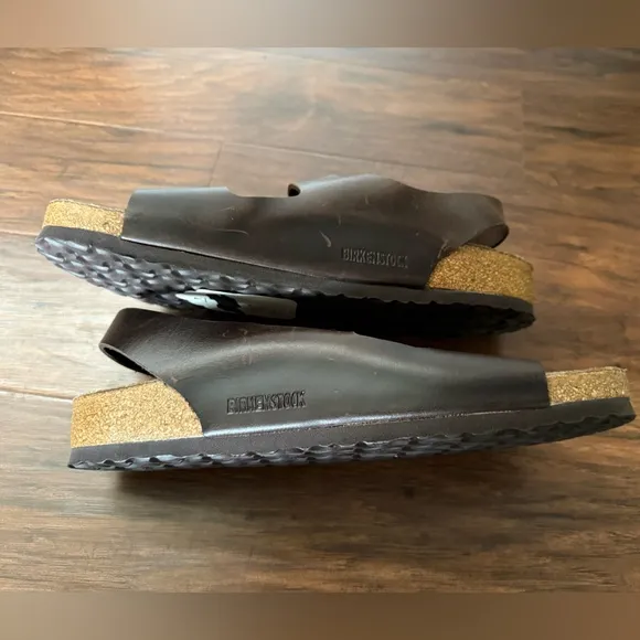 NWT Birkenstock Milano Men’s Leather Sandals - Brown-Euro Size 45, US size 12