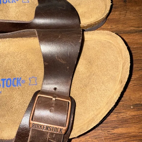 NWT Birkenstock Milano Men’s Leather Sandals - Brown-Euro Size 45, US size 12