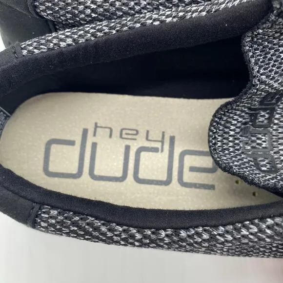 NWT Hey Dude Men's size 8 / Women's size 10 Wally Sox Slip-On Shoes Carbon Gray
