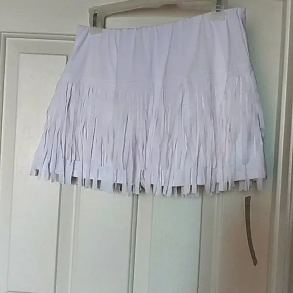 Nwt Lucky In Love Fringe Tennis Skirt Skort Shorts S Small