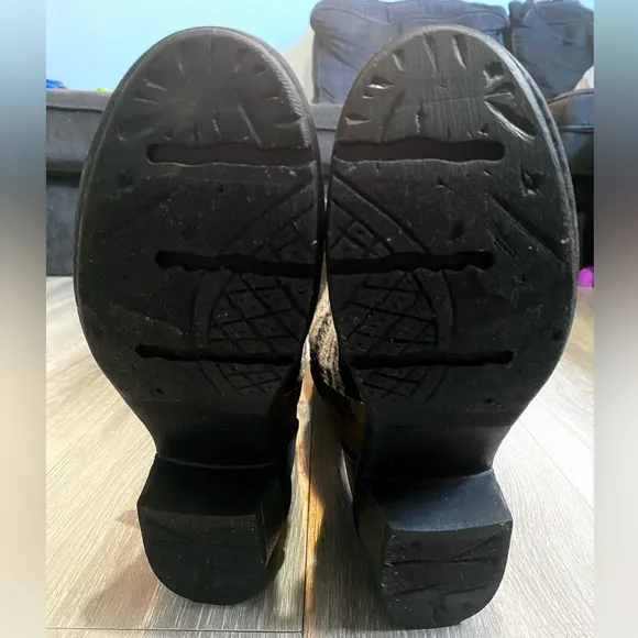 ⛄️NWT LUKEES BY MUK LUKS BLACK/BROWN PATCHWORK MEMORY FOAM ARYA BOOTS SIZE 8⛄️