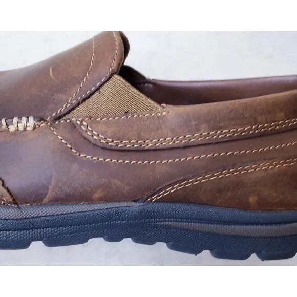NWT SKECHERS Superior-Gains Moc Toe Slip On Shoes 63697 Leather Men's 12 XWide