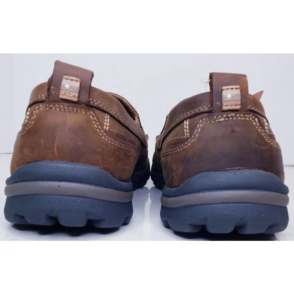 NWT SKECHERS Superior-Gains Moc Toe Slip On Shoes 63697 Leather Men's 12 XWide