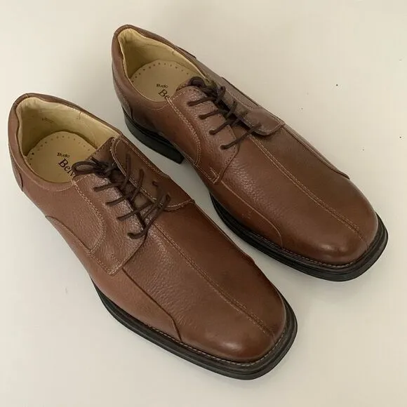 NWT Studio Belvedere Bay Bridge Leather Brown Lace Up Dress Shoes Men’s Size 11