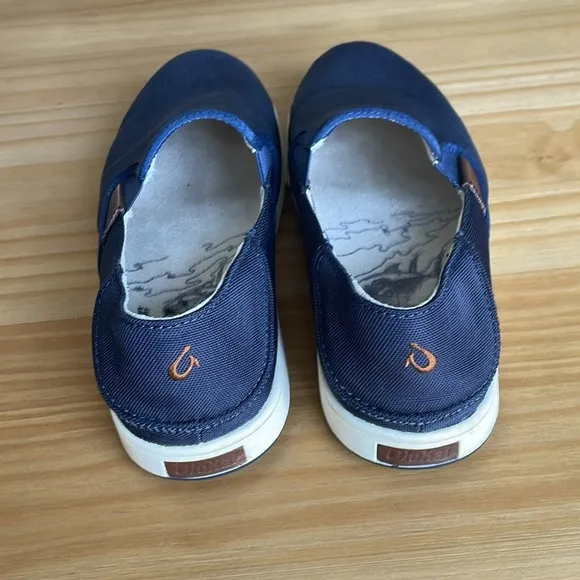 OluKai Kahu Navy Blue Slip On Shoes
