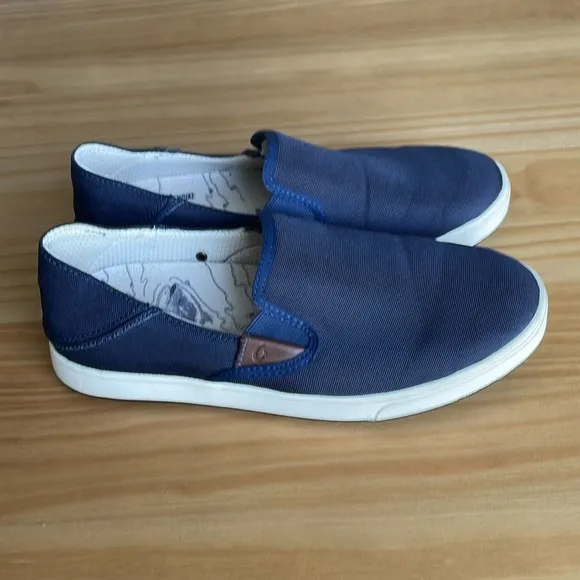 OluKai Kahu Navy Blue Slip On Shoes