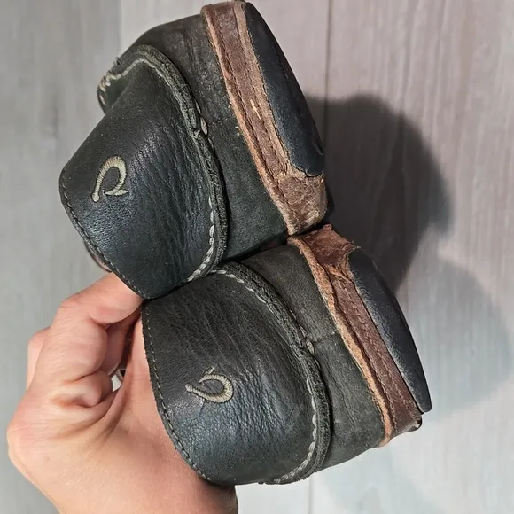Olukai Mens Moloa Leather Loafer Slip on shoes sz 10