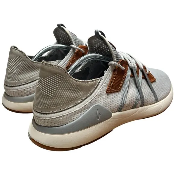 OLUKAI Mio Lī Men's Size 12 Athletic Shoes Mist Grey/Poi Lightweight Sneakers