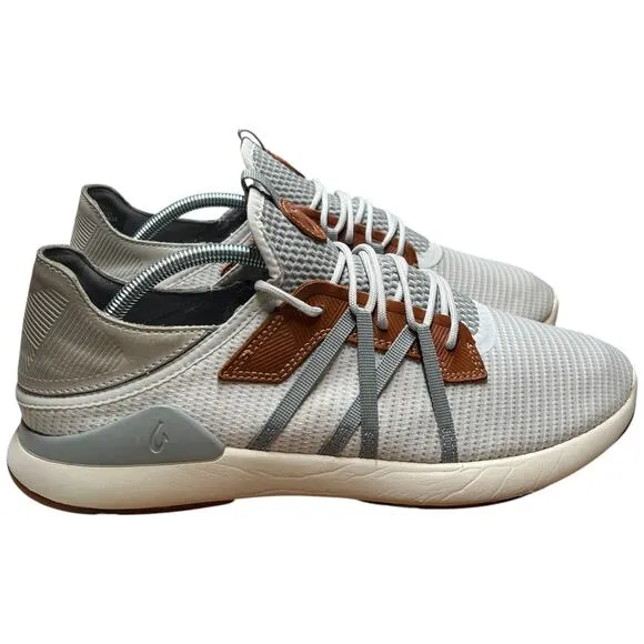 OLUKAI Mio Lī Men's Size 12 Athletic Shoes Mist Grey/Poi Lightweight Sneakers