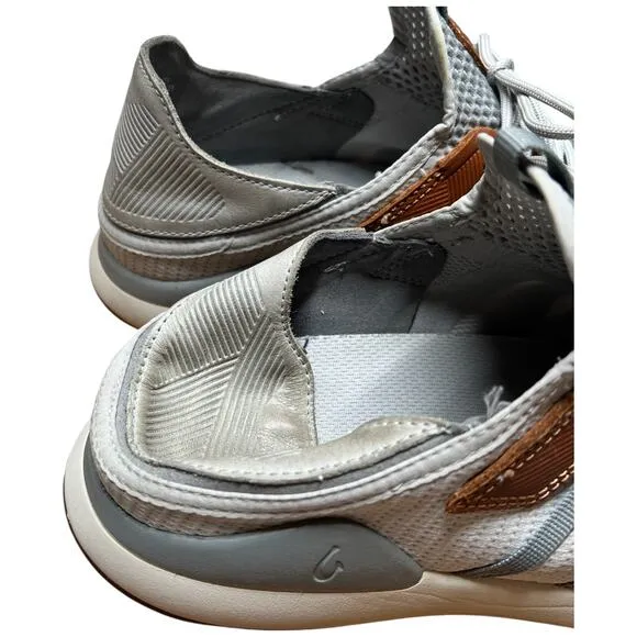 OLUKAI Mio Lī Men's Size 12 Athletic Shoes Mist Grey/Poi Lightweight Sneakers