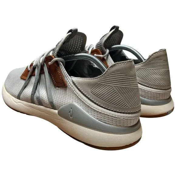OLUKAI Mio Lī Men's Size 12 Athletic Shoes Mist Grey/Poi Lightweight Sneakers