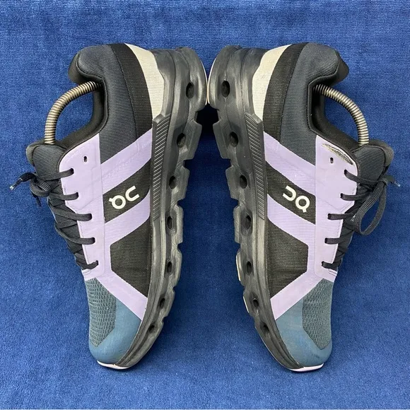 On Cloud cloudrunner mens running shoes size 10.5 US black/blue/purple pre owned