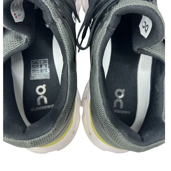 ON CLOUD Cloudswift Running Shoes Magnet‎ Black Citron Size 13