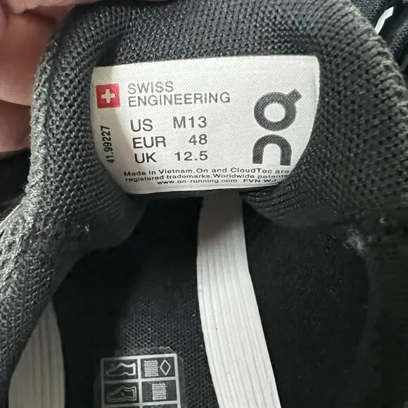 ON CLOUD Cloudswift Running Shoes Magnet‎ Black Citron Size 13