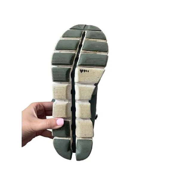 ON Cloud Mens Olive Green Terry Running Sneakers Shoes Size 10