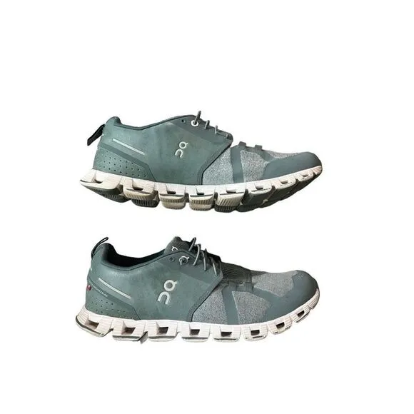 ON Cloud Mens Olive Green Terry Running Sneakers Shoes Size 10