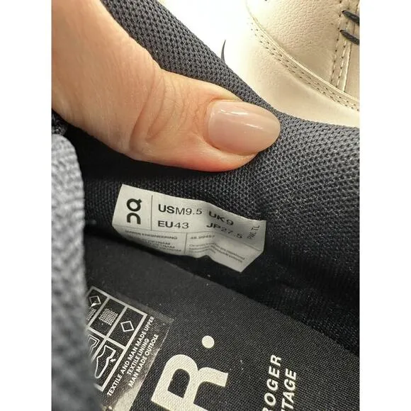 On Cloud Shoes The Rodger Mens Size Right Foot 10.5 Left 9.5 SPLIT SIZE Running​