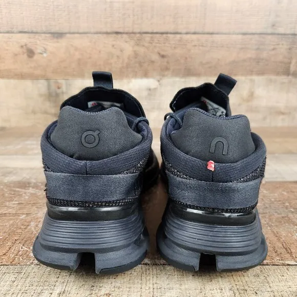 On Cloudnova Women's Size 10.5 Black Athletic Running Gym Trainers Sneaker Shoes