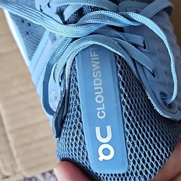 On Cloudswift ladies blue running shoes-8