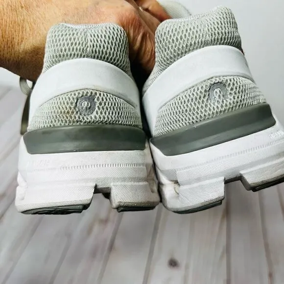 On Cloudswift Womens Running Shoes Lace Up White Gray Size 7.5