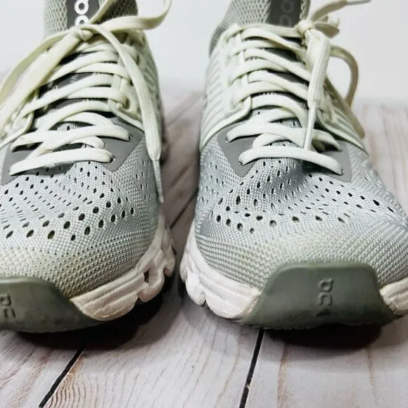 On Cloudswift Womens Running Shoes Lace Up White Gray Size 7.5