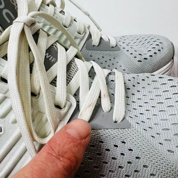 On Cloudswift Womens Running Shoes Lace Up White Gray Size 7.5