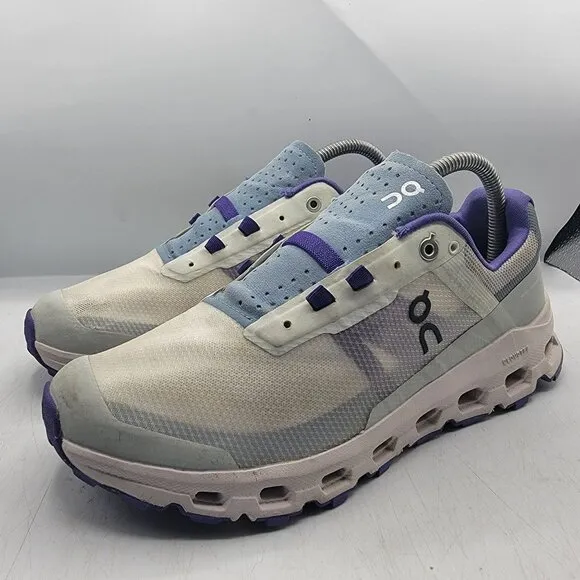 On Cloudvista Womens 9.5 White Purple Athletic Shoes Outdoors Running Walking