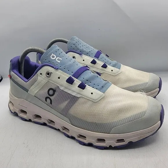 On Cloudvista Womens 9.5 White Purple Athletic Shoes Outdoors Running Walking
