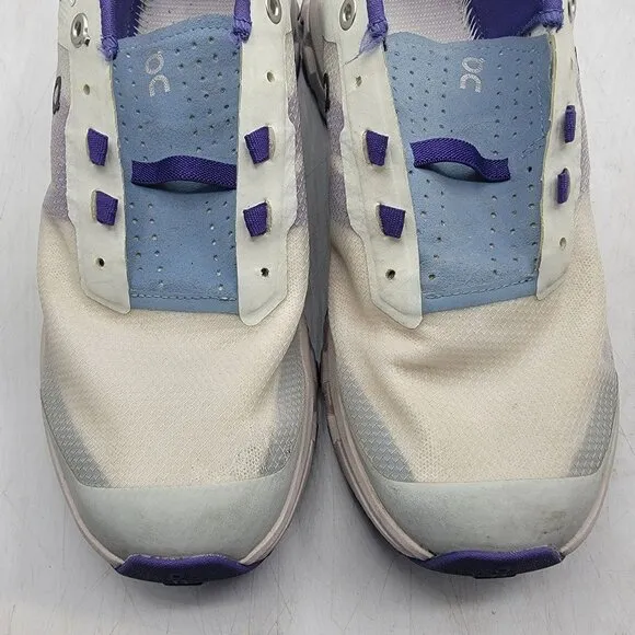 On Cloudvista Womens 9.5 White Purple Athletic Shoes Outdoors Running Walking