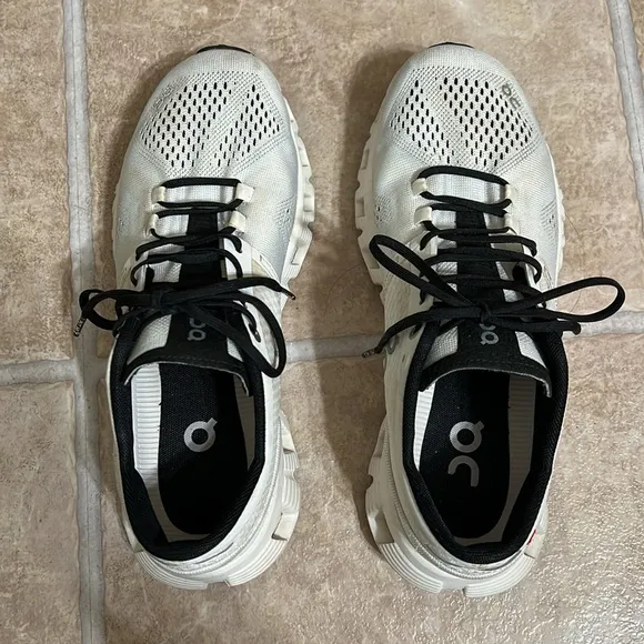 On Running Black and White Athletic Shoes