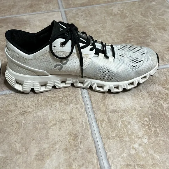On Running Black and White Athletic Shoes