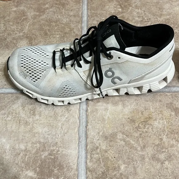 On Running Black and White Athletic Shoes
