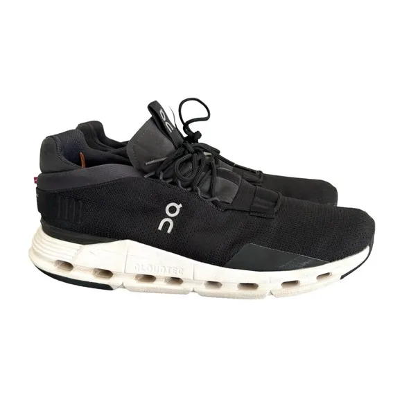 On Running Cloudnova Black Mesh Running Shoes Sneakers Men’s Size 10.5