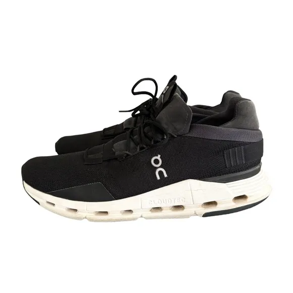 On Running Cloudnova Black Mesh Running Shoes Sneakers Men’s Size 10.5