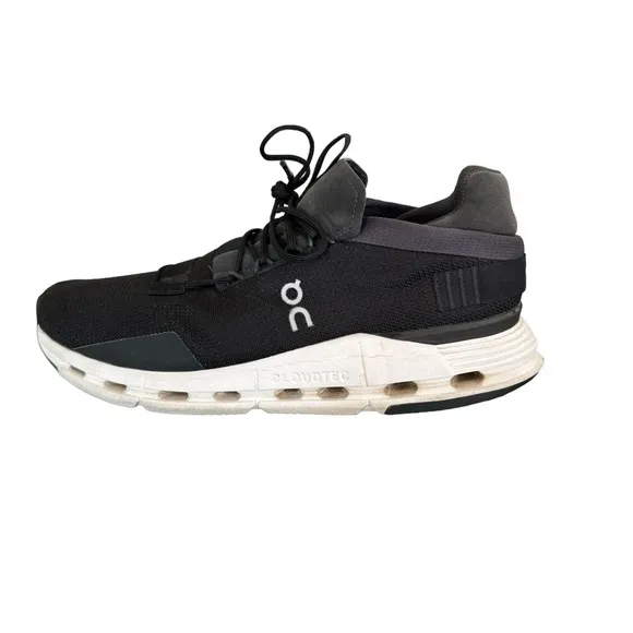 On Running Cloudnova Black Mesh Running Shoes Sneakers Men’s Size 10.5