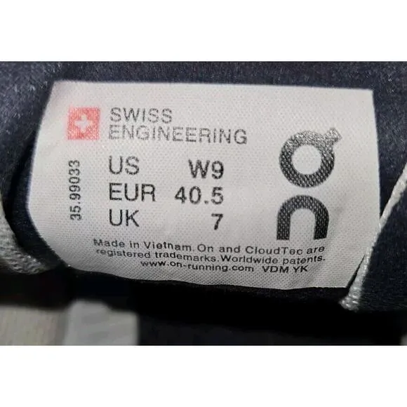 On Running On Cloud Cloudflow Womens Running Training Shoes Size 9.0 M, Niagara