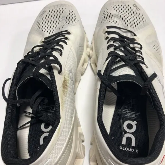 On Women’s Cloud X, White Running Shoes, Size 10.5 M