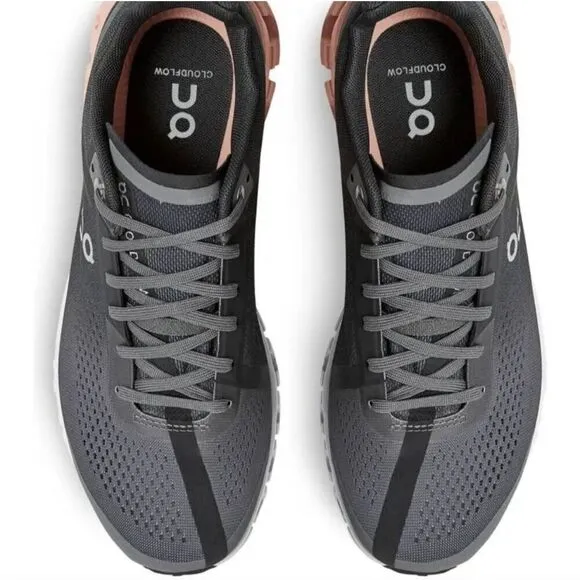 ON RUNNING Cloudflow &quot;Rock/Rose&quot; Running Shoes Size 8.5