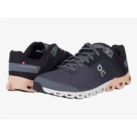 ON RUNNING Cloudflow &quot;Rock/Rose&quot; Running Shoes Size 8.5