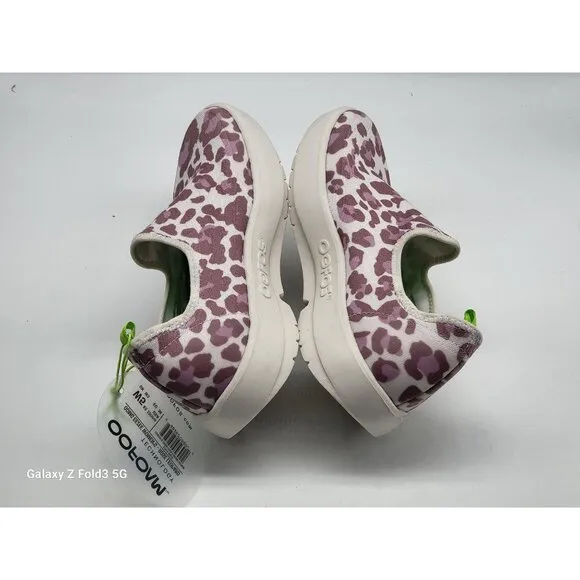 Oofos Oomg Eezee Womens Slip On Shoes Size 5 Rose Leopard 1