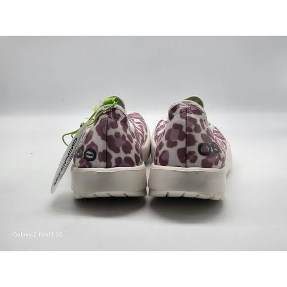 Oofos Oomg Eezee Womens Slip On Shoes Size 5 Rose Leopard 1