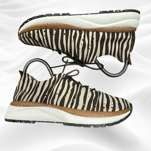 OTBT‎ Alstead Sneaker, Flex Cork, Cushioned, Zebra, Lug Sole, Wm's 7.5 NWOB