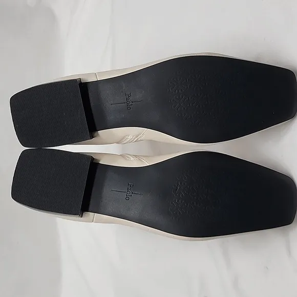 PAOLO LINEA■PAOLE RAD BOOTIES■ CREAM COLOR■100% LEATHER■SIDE ZIP■LADIES.12■NWOB