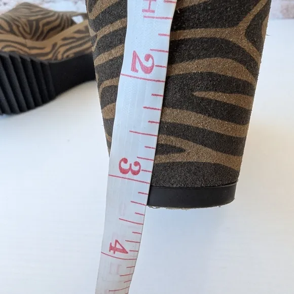 Pedro Garcia Black and Tan Wedge Sandals with Slip-On Design