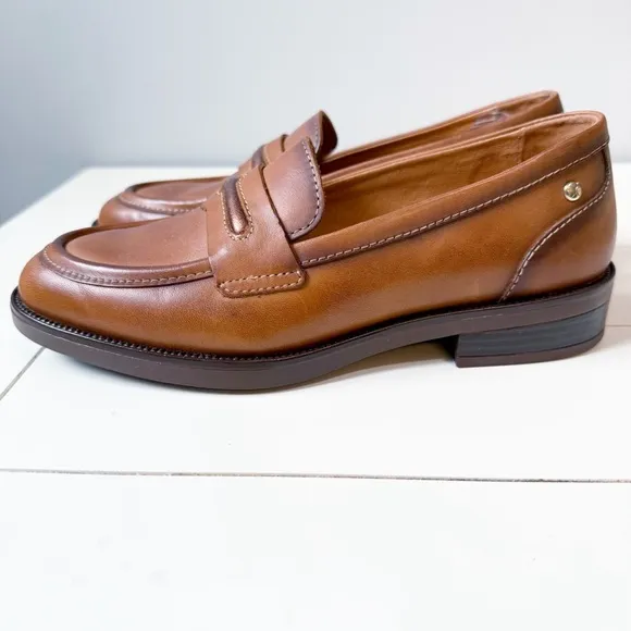 Pikolinos Puertollano Women's Leather Loafers Brandy Brown Size 6/36
