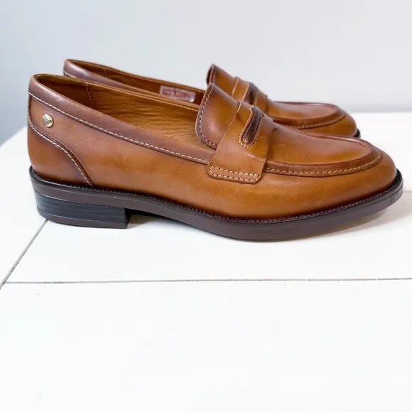 Pikolinos Puertollano Women's Leather Loafers Brandy Brown Size 6/36
