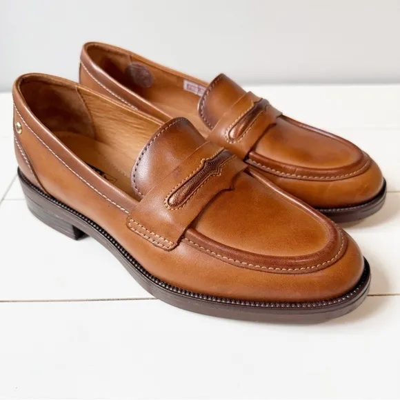 Pikolinos Puertollano Women's Leather Loafers Brandy Brown Size 6/36