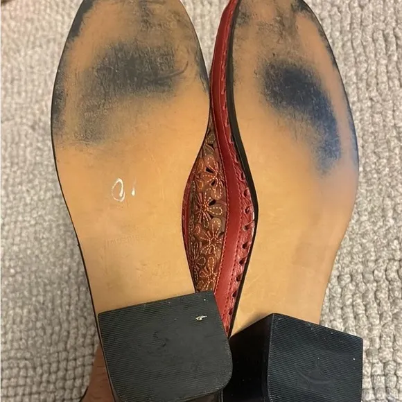 PIKOLINOS Red and Brown Slip-On Loafers with Elegant Design