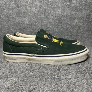 Polo Ralph Lauren Polo Bear Keaton Slip On Sneaker Shoes Green Men's Size 10