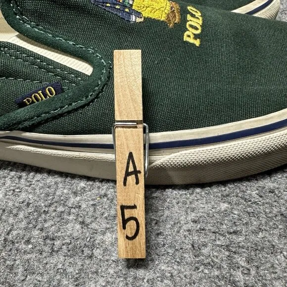 Polo Ralph Lauren Polo Bear Keaton Slip On Sneaker Shoes Green Men's Size 10